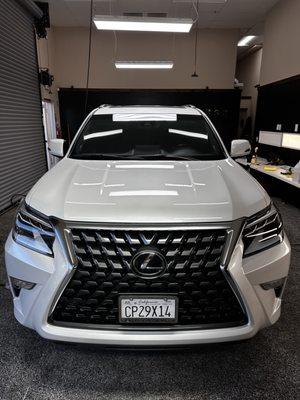 Vehicle receiving a partial frontal Clear Bra / PPF install to protect against rock chips, scratches and the elements.