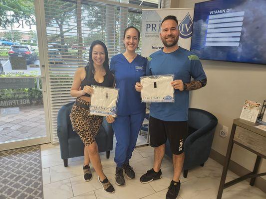 Another happy and healthy couple, taking a pic with our Nurse Stephanie