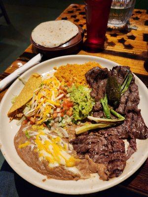 Carne Asada y Mas, Big Boy platter. This was delicious and filled me up.