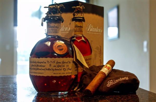 Blanton's single-barrel bourbon from  #36 bottled for QLS.  Cheers!