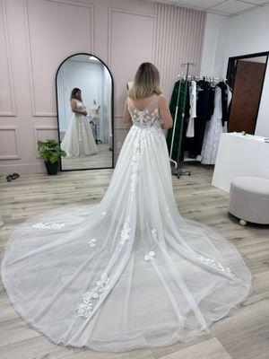 My wedding dress and the gorgeous train