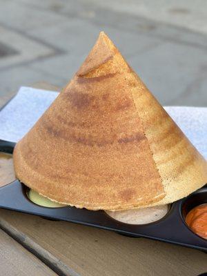 Ghee cone dosa. Photo by @martiwantsmore