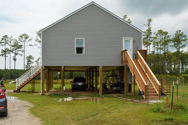 Nicholas Model on piers- Hyde County, NC