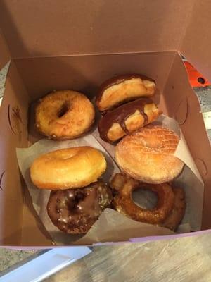 There was a dozen donuts before I got home . There are amazing !