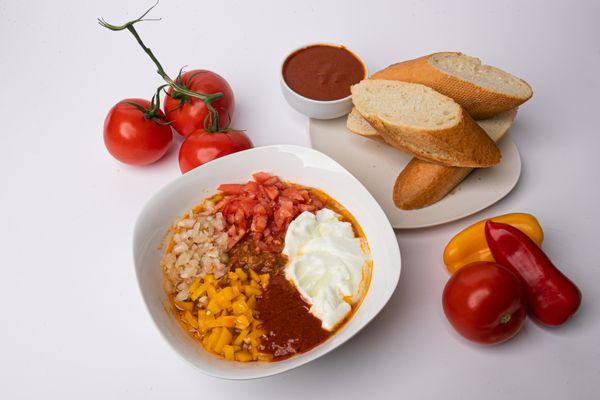 Fuul  fava bean stew with tomatoes and pepper. Delish