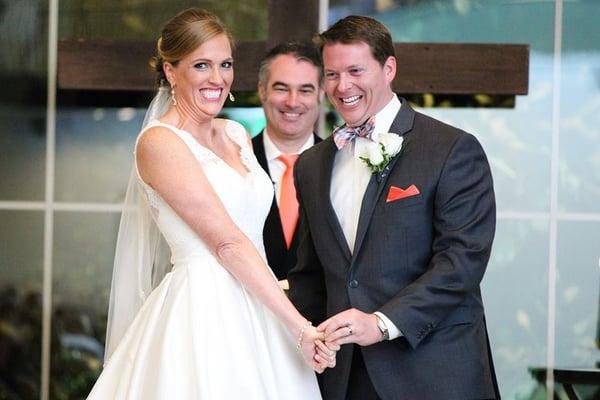 Thomas Billings, Owner, officiating a wedding.