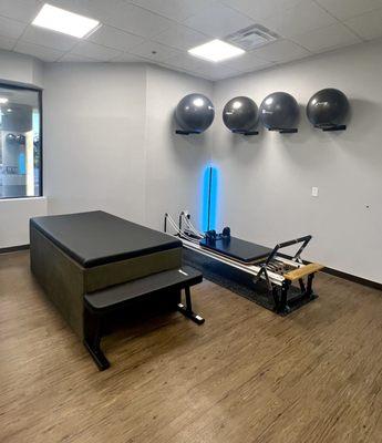 Pilates reformer space.