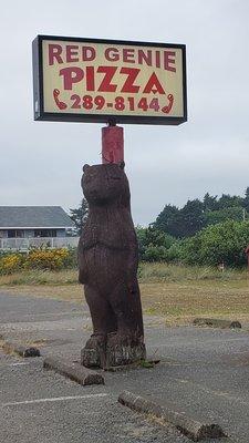 Red Genie Sign