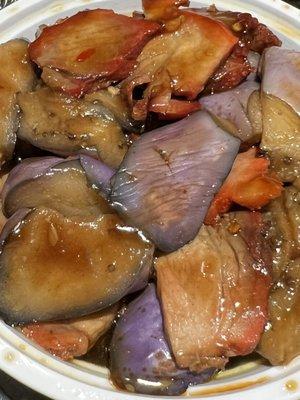 Roast pork with eggplant