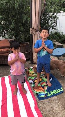 Deep breathing and kids yoga!!