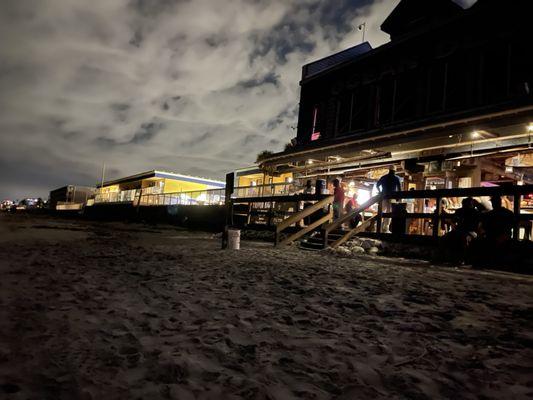 I love that I can take my drink sit on the beach and still hear the band.