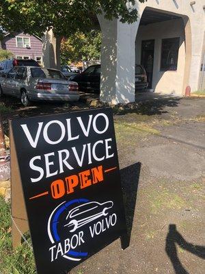 New name for Alamo Automotive - Tabor Volvo Service - yes, we are OPEN!!