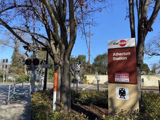 Atherton Station is permanently closed.