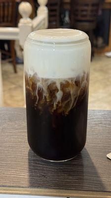 Cold brew with cold foam