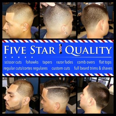 Specializing in all hair .Five Star Barbers