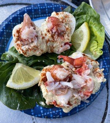 Lobster deviled eggs