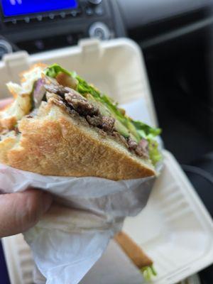 Delicious steak torta.