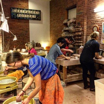 Pottery class can be a great relief from the daily grind. Come and get your hands dirty!