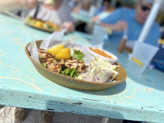 Large grilled grouper basket