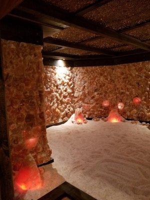 Salt Therapy Room located at Oceanair Himalayan Salt Cave in Orleans, MA