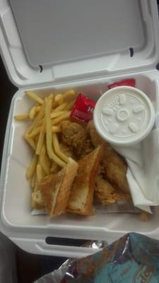 3 piece chicken tender combo with Texas toast and gravy. $5.69