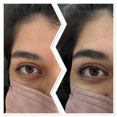 Lash lift, tint and Brow tint