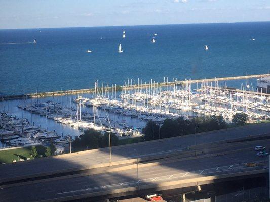 View of the Harbor from   My window  in beautiful Regatta  condo building managed by Paul Mierzwa of Sudler Management