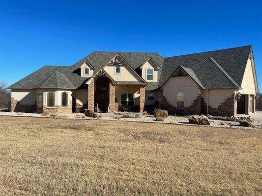 Replaced roof with CertainTeed Landmark Max Def Weathered Wood shingles.