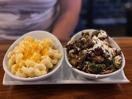 Side of Mac and cheese Brussels sprouts