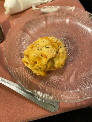 Cheddar herb biscuits - yes, table bread, yummy. Eat!