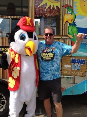 Kona and Tony at the Kona Ice Truck