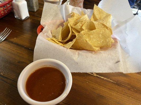 Chips and hot sauce