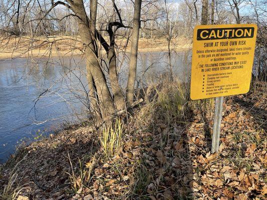 River sign...swimming?