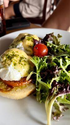 Tomato Basil Eggs Benedict