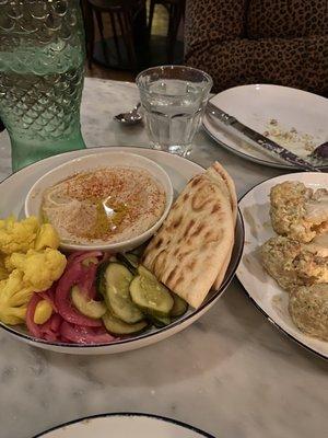 Greekman's Hummus and pickled Veggies