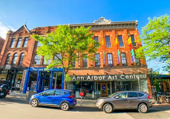 Exterior of the A2AC buildings at 117 W Liberty in Downtown Ann Arbor