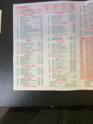 Menu 1/3