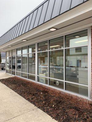 Commercial Glass Removed & Updated Frontier Administration Building - Chalmers, IN