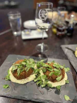 croquettes...so much delicious crab and remoulade