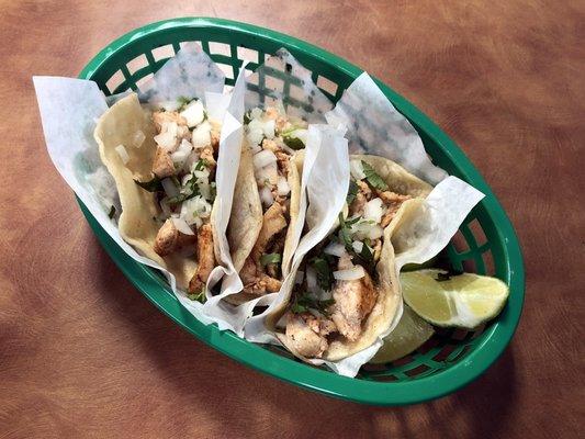 Three Chicken Tacos