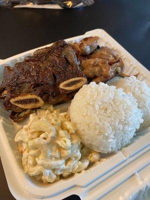 BBQ chicken and ribs combo