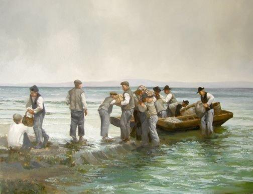 Putting the Currach to Sea-  Irish Art of Martin Driscoll