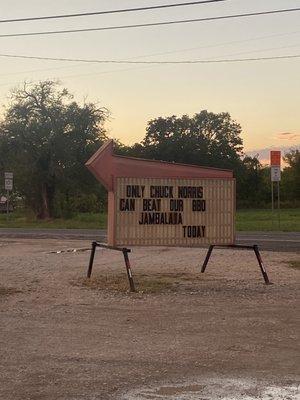 Sign outside store