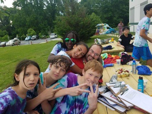 Friends enjoying field day at FMS