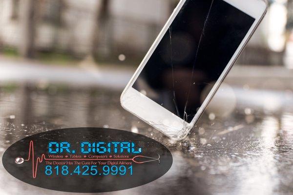 Cracked screen repair services!