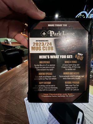 Mug Club Specials