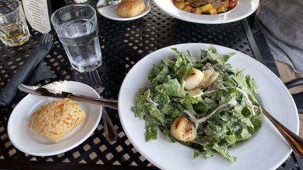 Caesar Salad with Scallops