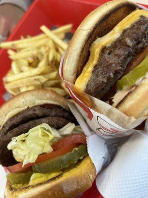 Burgers and fries