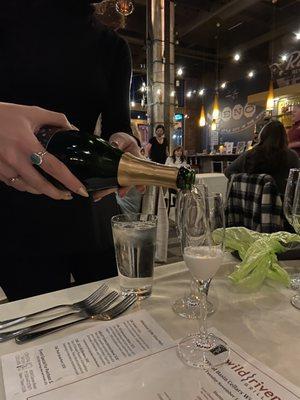 Wild River Wine Dinner 2021 - CBC Bubbly starting the night