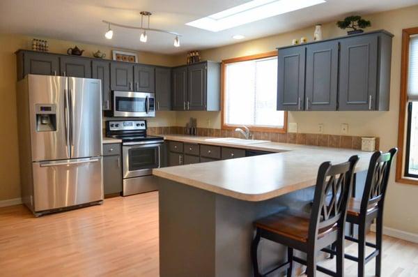 Kitchen with Grey Cabinets - Vancouver, WA (Sold)